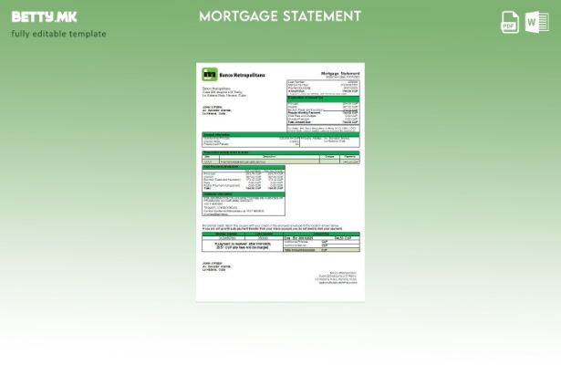 Модерен стил Куба Банко Метрополитано шаблон извод на хипотека банка